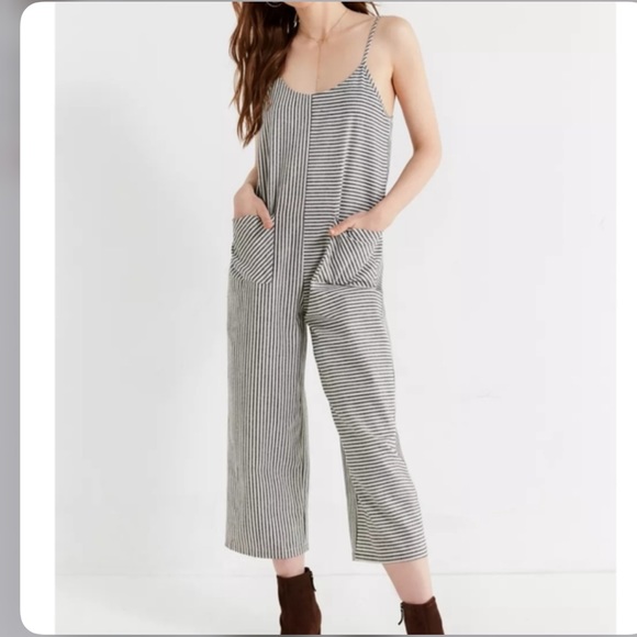 EVIDNT Los Angeles Pants - EVIDNT Striped Linen Cotton Candy Jumpsuit size M